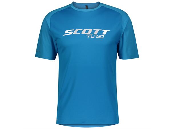 Scott Shirt M`s Trail Tuned s/sl Blå S Sykkeltrøye med kort arm